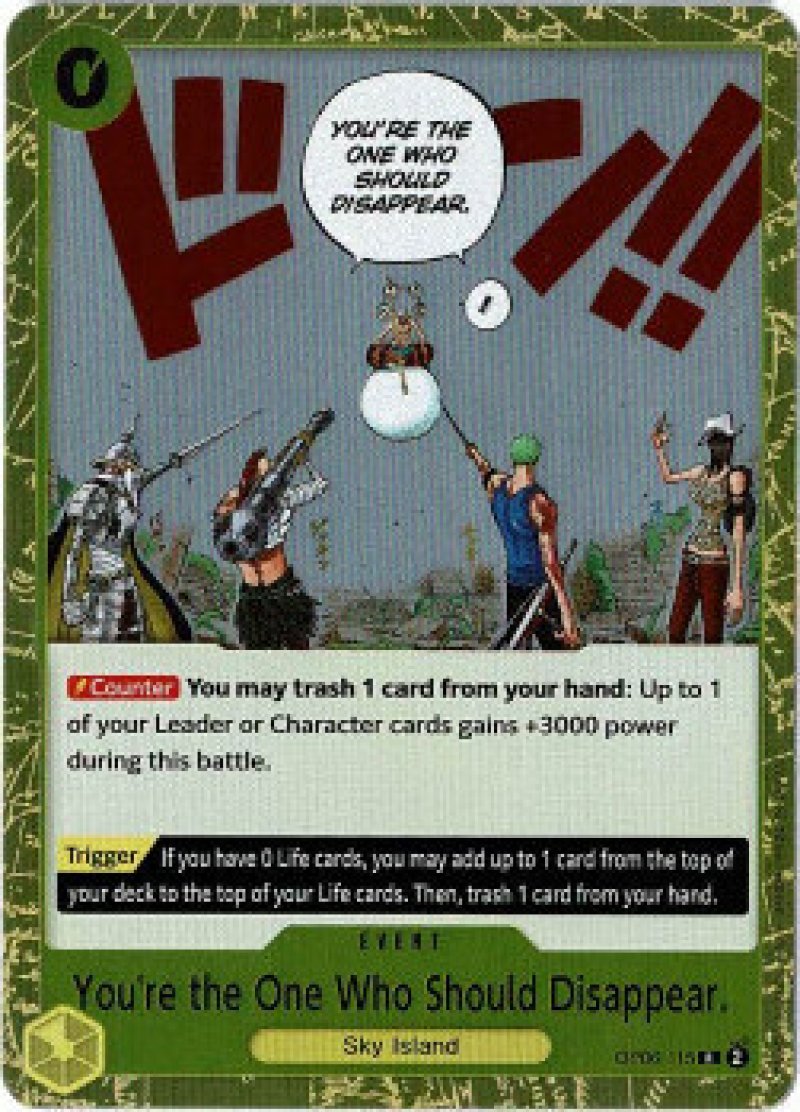 画像1: ONE PIECE CARD GAME Wings of the Captain R You're the One Who Should Disappear.[BANDAI][ランクA] (1)